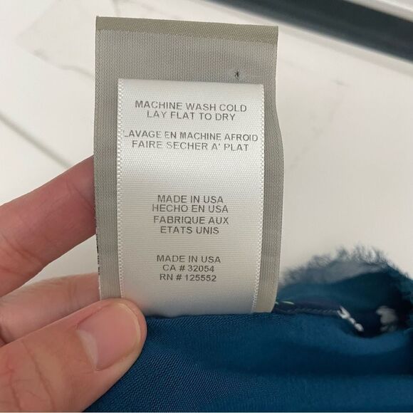 ANTHROPOLOGIE for Dolan Fillipa Chiffon Trimmed Tee blue size XS - Picture 10 of 11